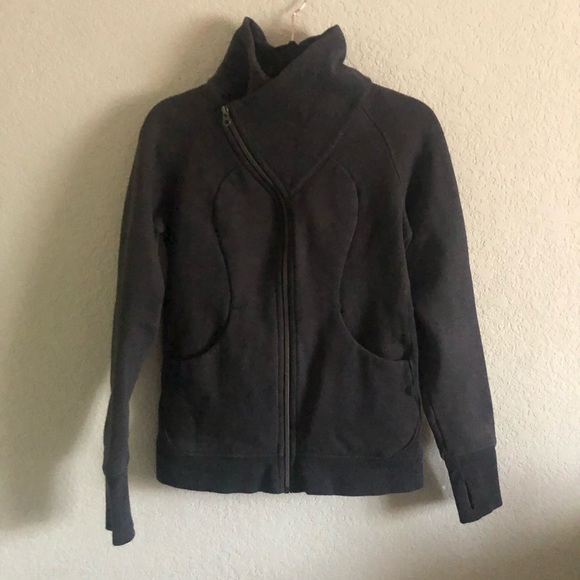 Lululemon Women’s Cozy Cuddle Up Jacket Size 8 Heathered Black - Picture 2 of 6